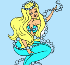 Dibujo Sirena entre burbujas pintado por Kiara21