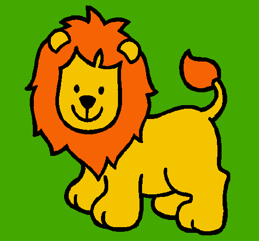 Dibujo León pintado por alejitho 
