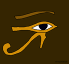 Dibujo Ojo Horus pintado por floridiana