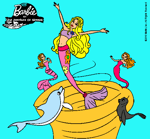 Barbie sirena contenta