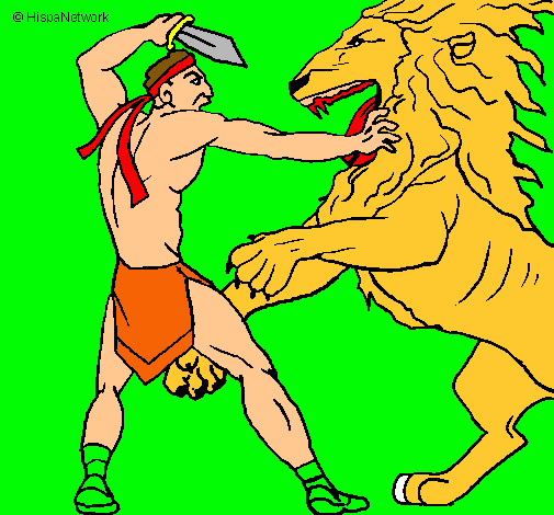 Gladiador contra león