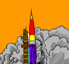 Dibujo Lanzamiento cohete pintado por anhrl