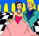 Dibujo Princesa y príncipe en el baile pintado por luchia9