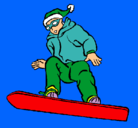 Dibujo Snowboard pintado por maroto