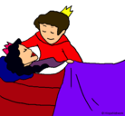 Dibujo La princesa durmiente y el príncipe pintado por pisis