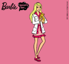 Dibujo Barbie con un gatito pintado por sofi007