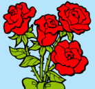Dibujo Ramo de rosas pintado por 123456789XXX