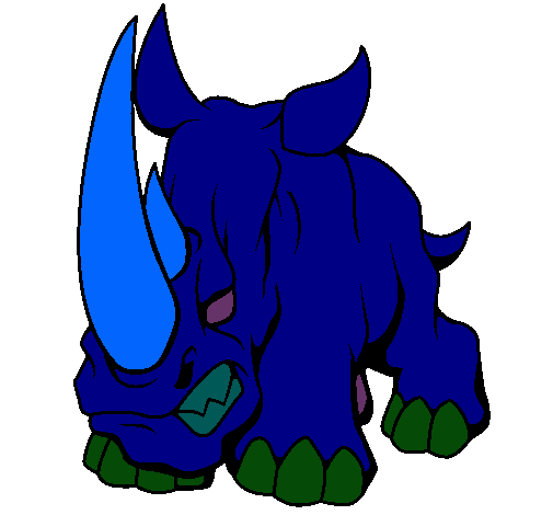 Dibujo Rinoceronte II pintado por eric_yael
