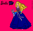 Dibujo Barbie vestida de novia pintado por kioma 