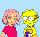Dibujo Sakura y Lisa pintado por Andreilla