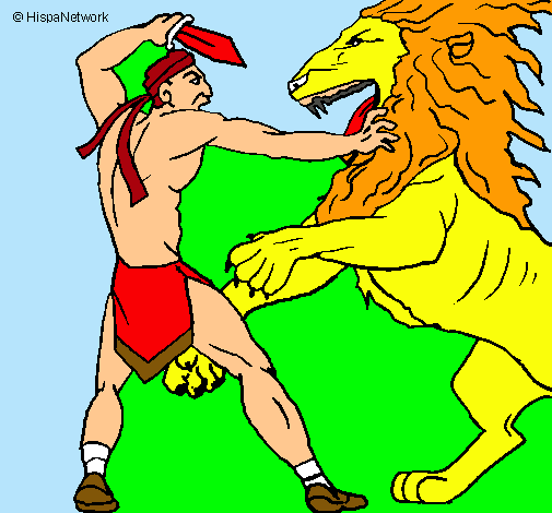 Gladiador contra león