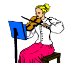 Dibujo Dama violinista pintado por yepabubur