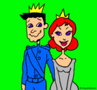 Dibujo Príncipe y princesa pintado por jgrfjfthjthj