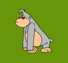Dibujo Mono enfadado pintado por SHREK