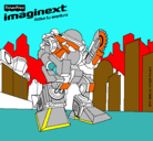 Dibujo Imaginext 4 pintado por ROJO