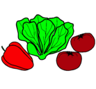 Dibujo Verduras pintado por verdura