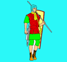 Dibujo Soldado romano pintado por ijggi