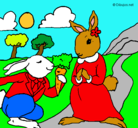 Dibujo Conejos pintado por mluz