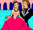Dibujo Princesa y príncipe en el baile pintado por ssumorena