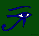 Dibujo Ojo Horus pintado por charkis