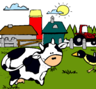 Dibujo Vaca en la granja pintado por RANCHO