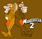 Dibujo Madagascar 2 Manson y Phil 2 pintado por angelon