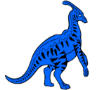 Dibujo Parasaurolofus con rayas pintado por chaparrito