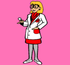 Dibujo Doctora con gafas pintado por pamelayque