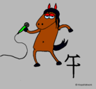 Dibujo Caballo pintado por caballo