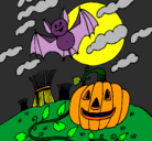 Dibujo Paisaje de Halloween pintado por Nanny