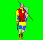Dibujo Soldado romano pintado por JUANE