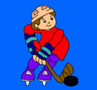 Dibujo Niño jugando a hockey pintado por pigi