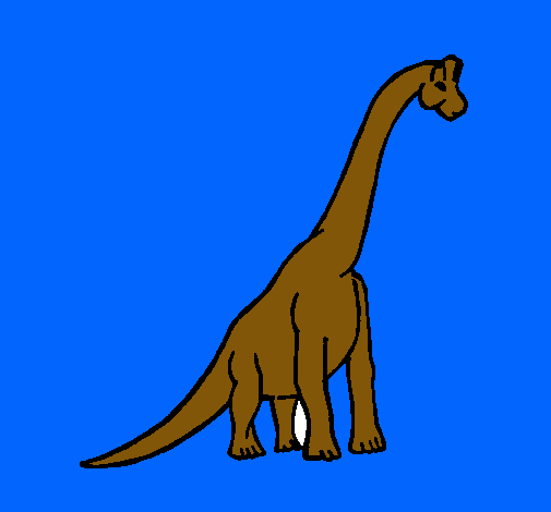 Dibujo Braquiosaurio pintado por chaparrito