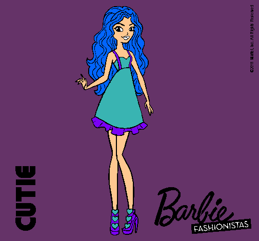 Dibujo Barbie Fashionista 3 pintado por crisguapa