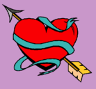 Dibujo Corazón con flecha pintado por Sharkqwash