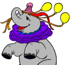 Dibujo Elefante con 3 globos pintado por 46496461