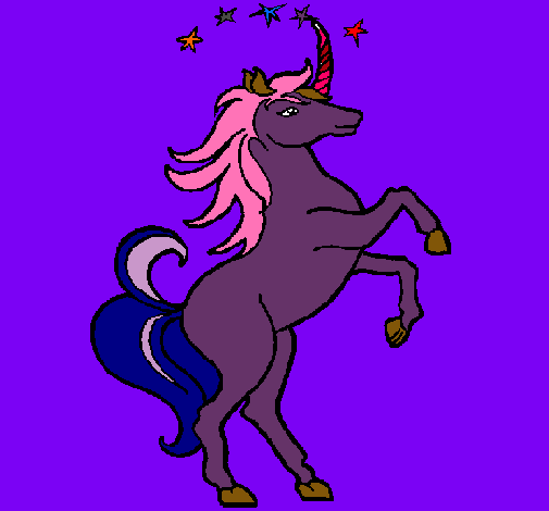 Dibujo Unicornio pintado por luciasaave