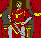 Dibujo Caballero rey pintado por danielsan