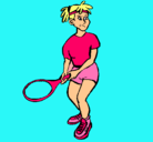 Dibujo Chica tenista pintado por Kiara21
