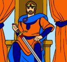 Dibujo Caballero rey pintado por Sharkqwash