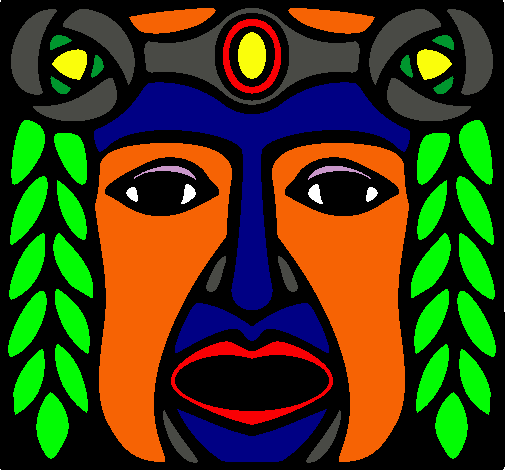 Dibujo Máscara Maya pintado por Suka2000