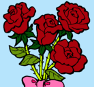 Dibujo Ramo de rosas pintado por CATARA