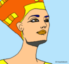 Dibujo Busto de Nefertiti pintado por edichon