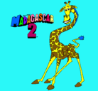 Dibujo Madagascar 2 Melman pintado por yanizunun1y