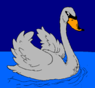 Dibujo Cisne en el agua pintado por beneranda 