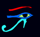 Dibujo Ojo Horus pintado por tyjuli