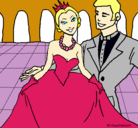 Dibujo Princesa y príncipe en el baile pintado por camila92872