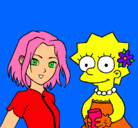 Dibujo Sakura y Lisa pintado por irika-