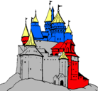 Dibujo Castillo medieval pintado por niazhfhrgfbt