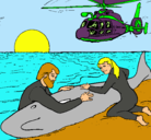 Dibujo Rescate ballena pintado por gysse